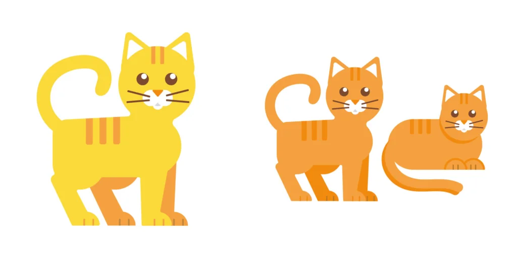 image of a cat and two cats