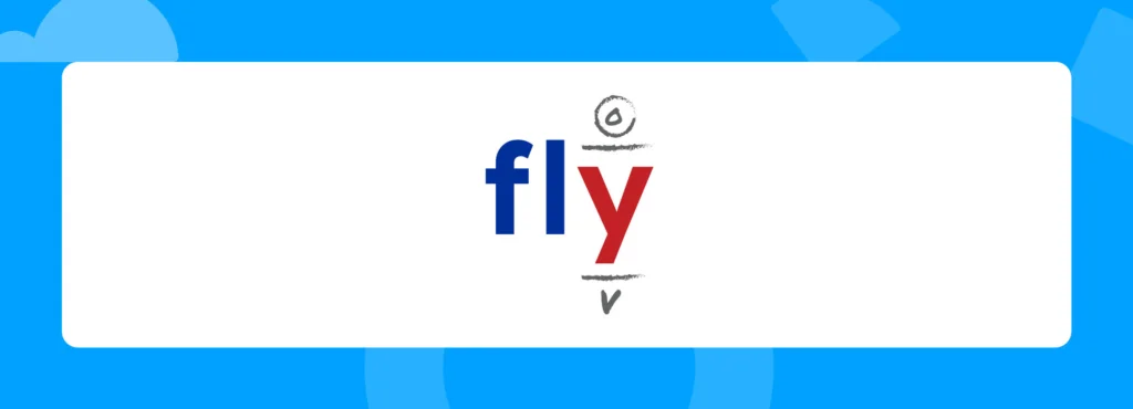 The word fly with the 'y' marked as a vowel and open syllable.