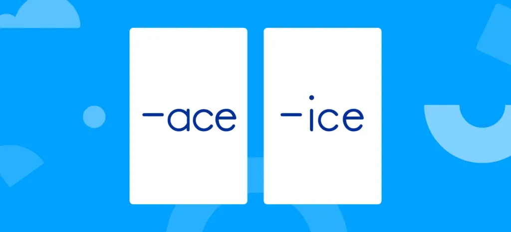 ace and ice flash cards