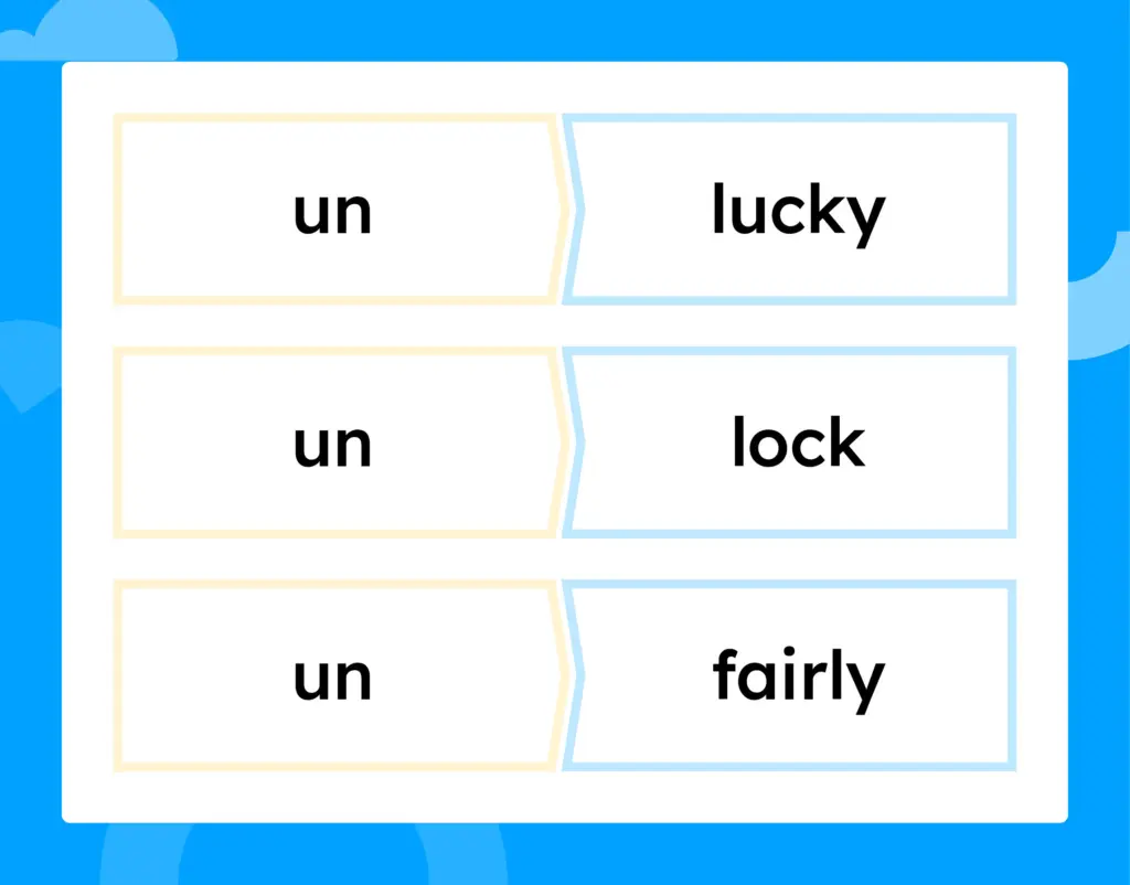 unlucky, unlock, and unfairly