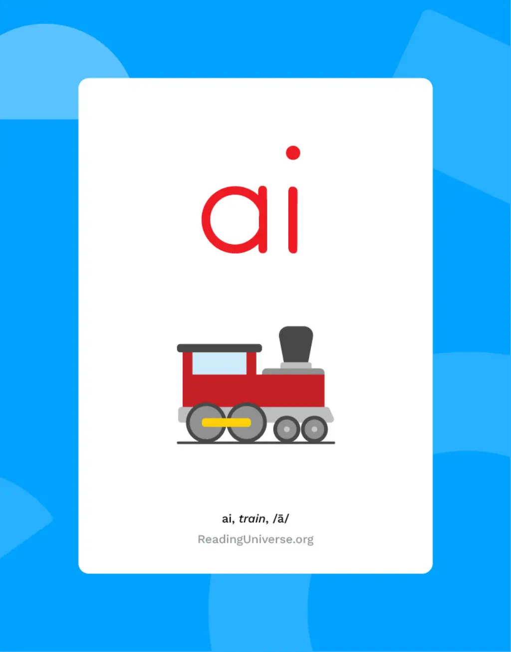 'ai' and a picture of a train.