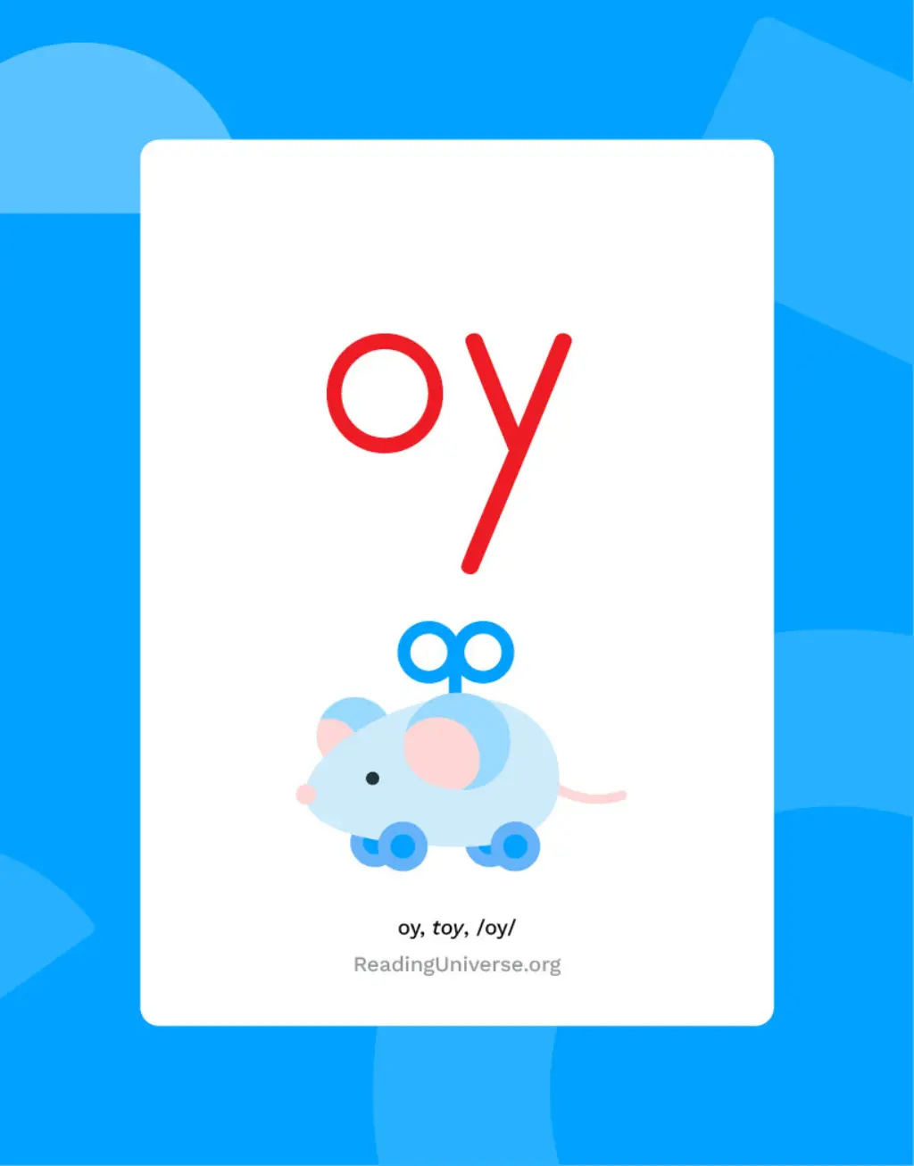 'oy' and a picture of a toy.