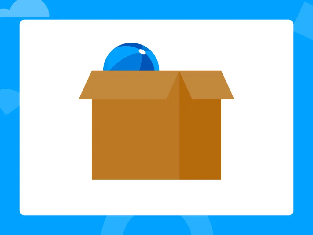 Ball going into a box.