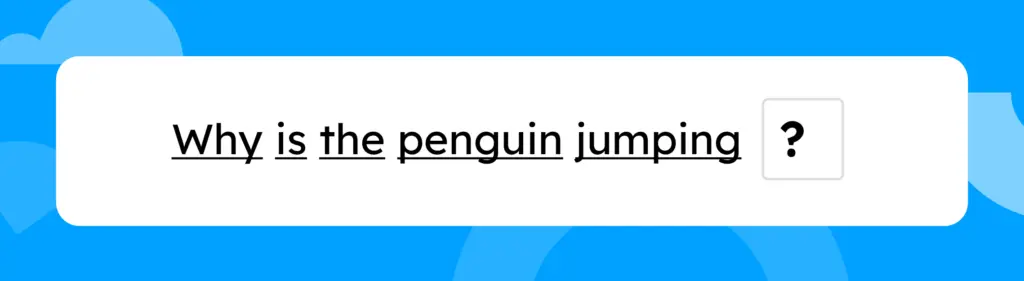 The sentence "Why are the monkeys fighting?"
