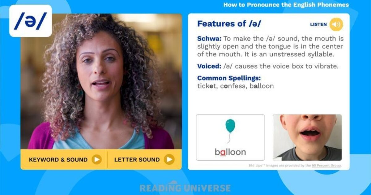 Reading Universe | How to Pronounce the /ə/ Schwa Sound