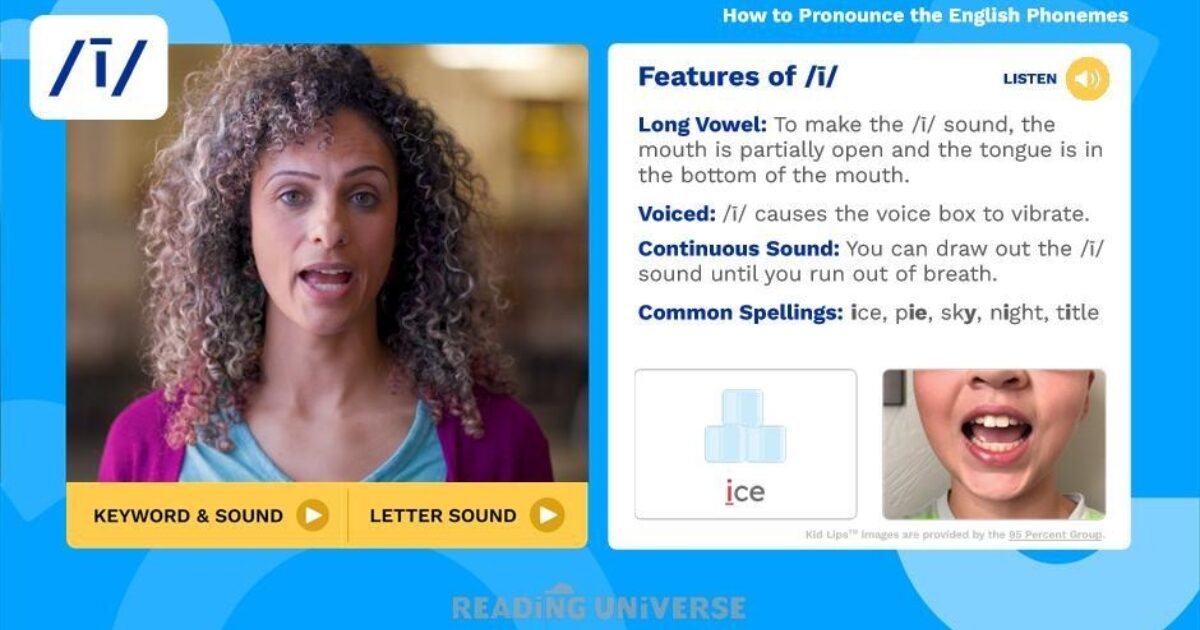 Reading Universe | How to Pronounce the /ī/ Sound