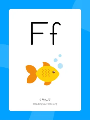 'Ff' is for "fish."