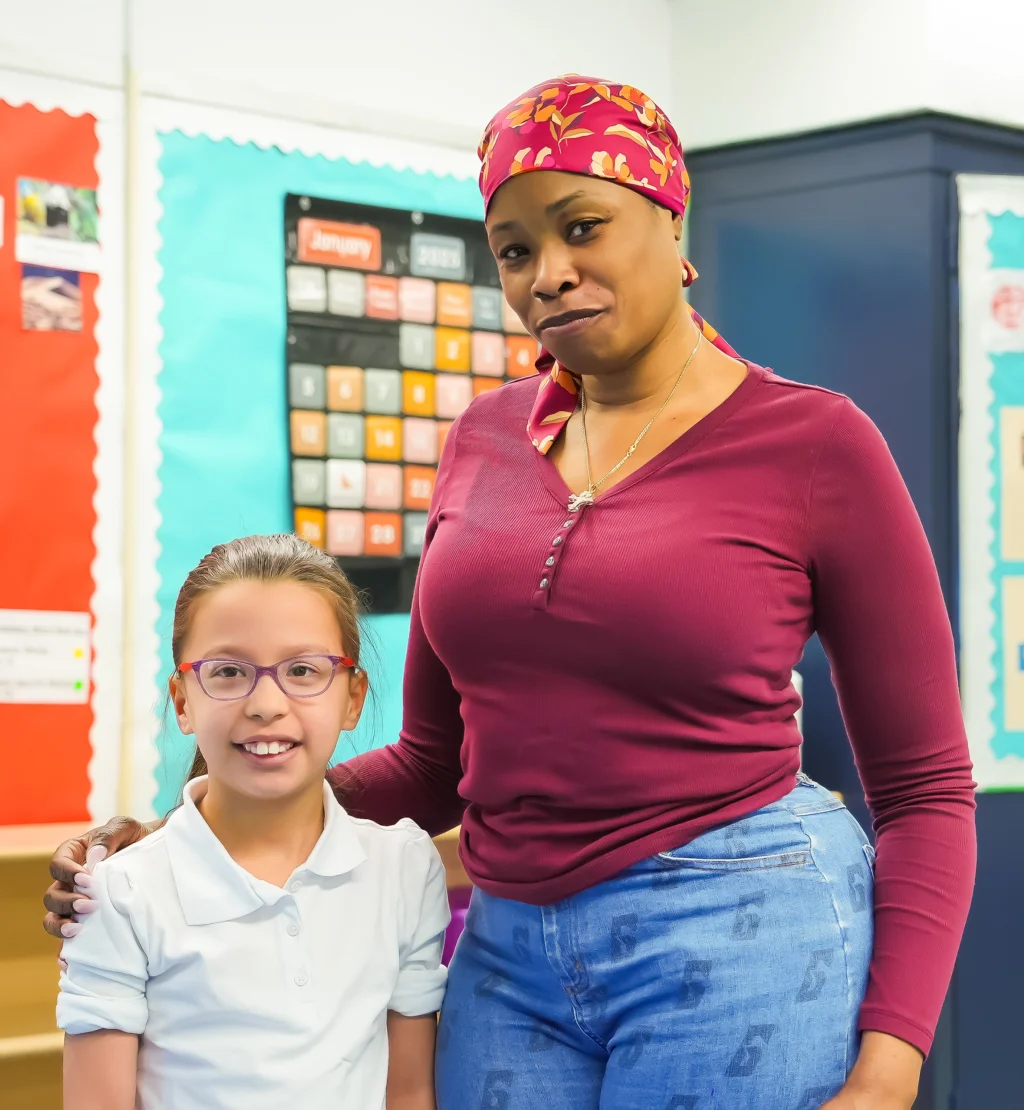 Kiesha Griffin from Literacy Academy Collective, Bronx, NY with her student.